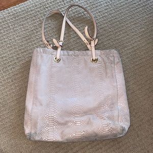 Vintage Rose Gold and Grey Snakeprint Tote Bag